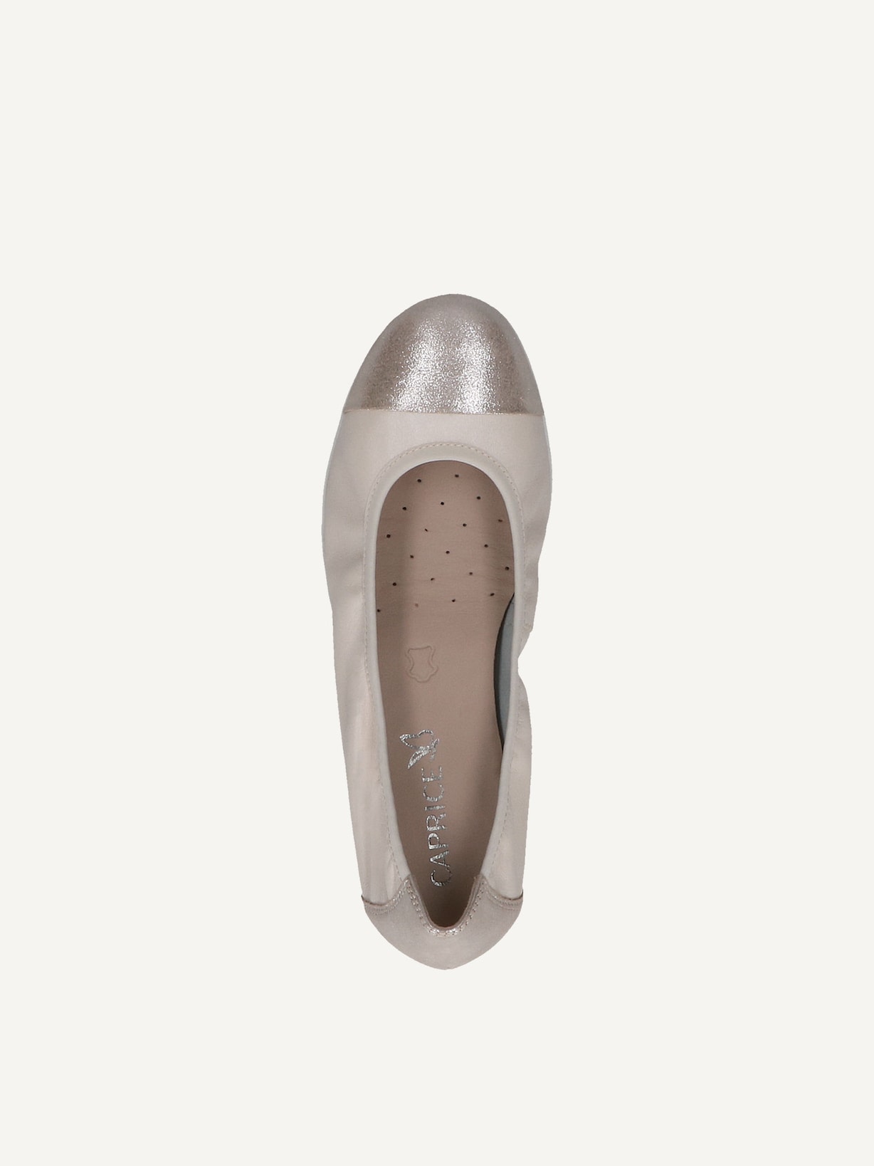 Caprice, Ballerine en cuir - métallique CREAM COMB, image 5 sur 6