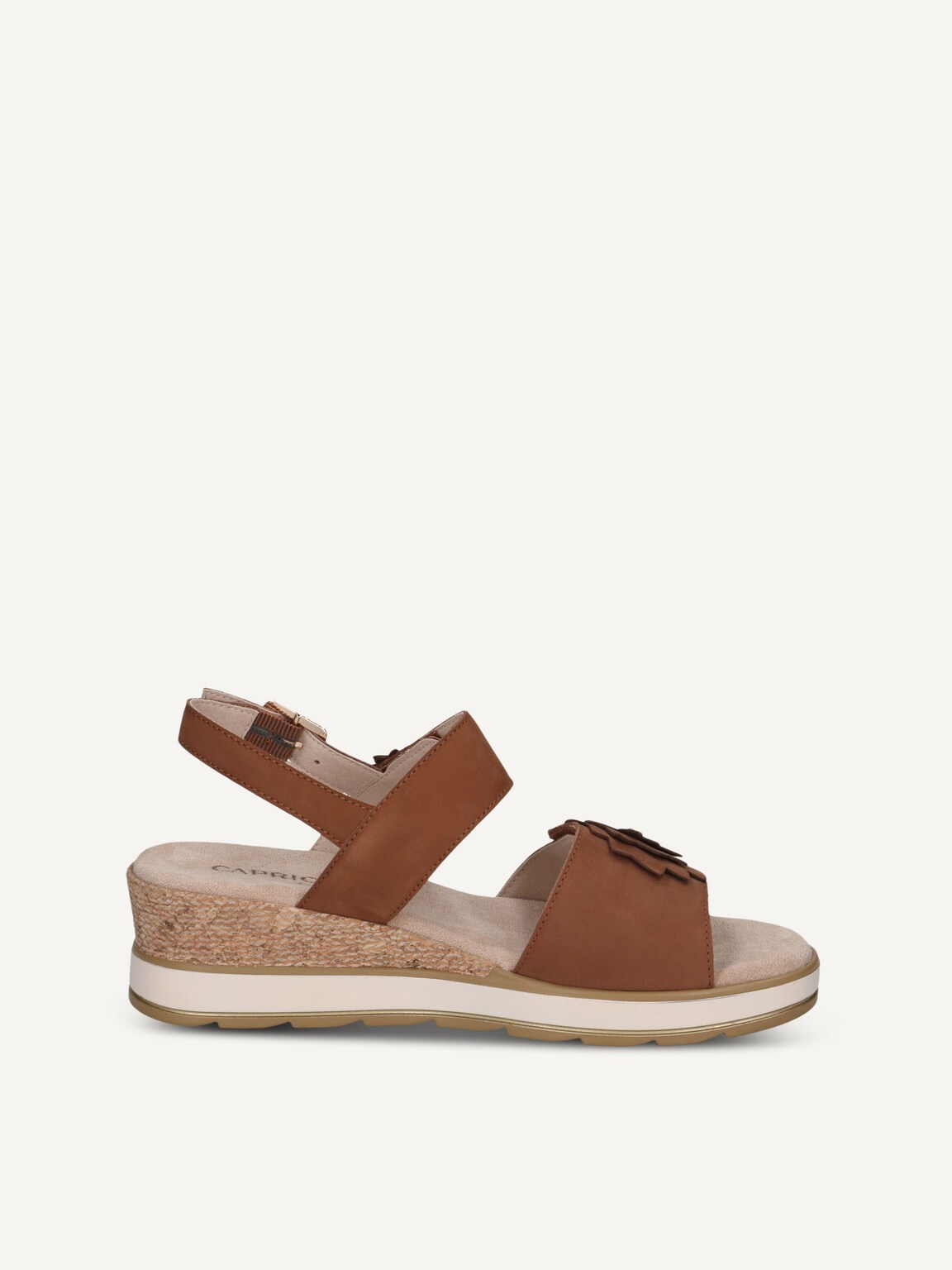 Caprice, Leather Sandal - brown COGNAC NUBUC, image 3 of 5
