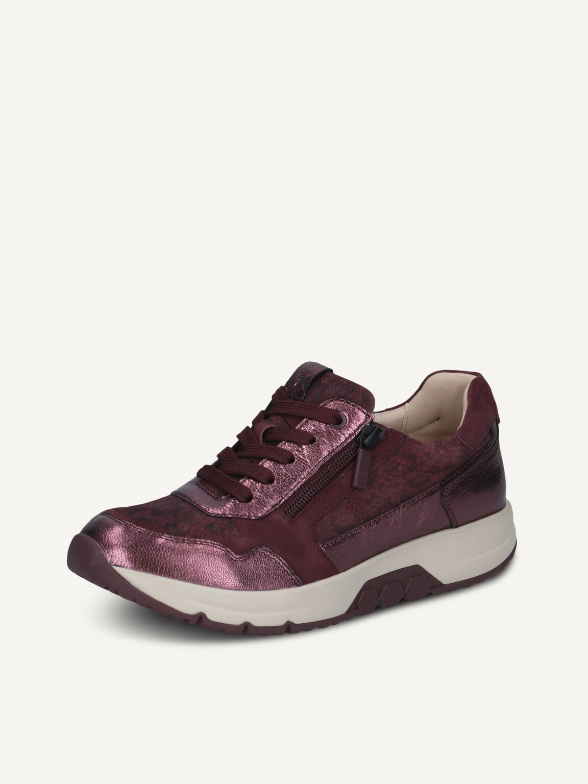 Caprice, Leather Sneaker - red BORDEAUX COMB, image 1 of 5