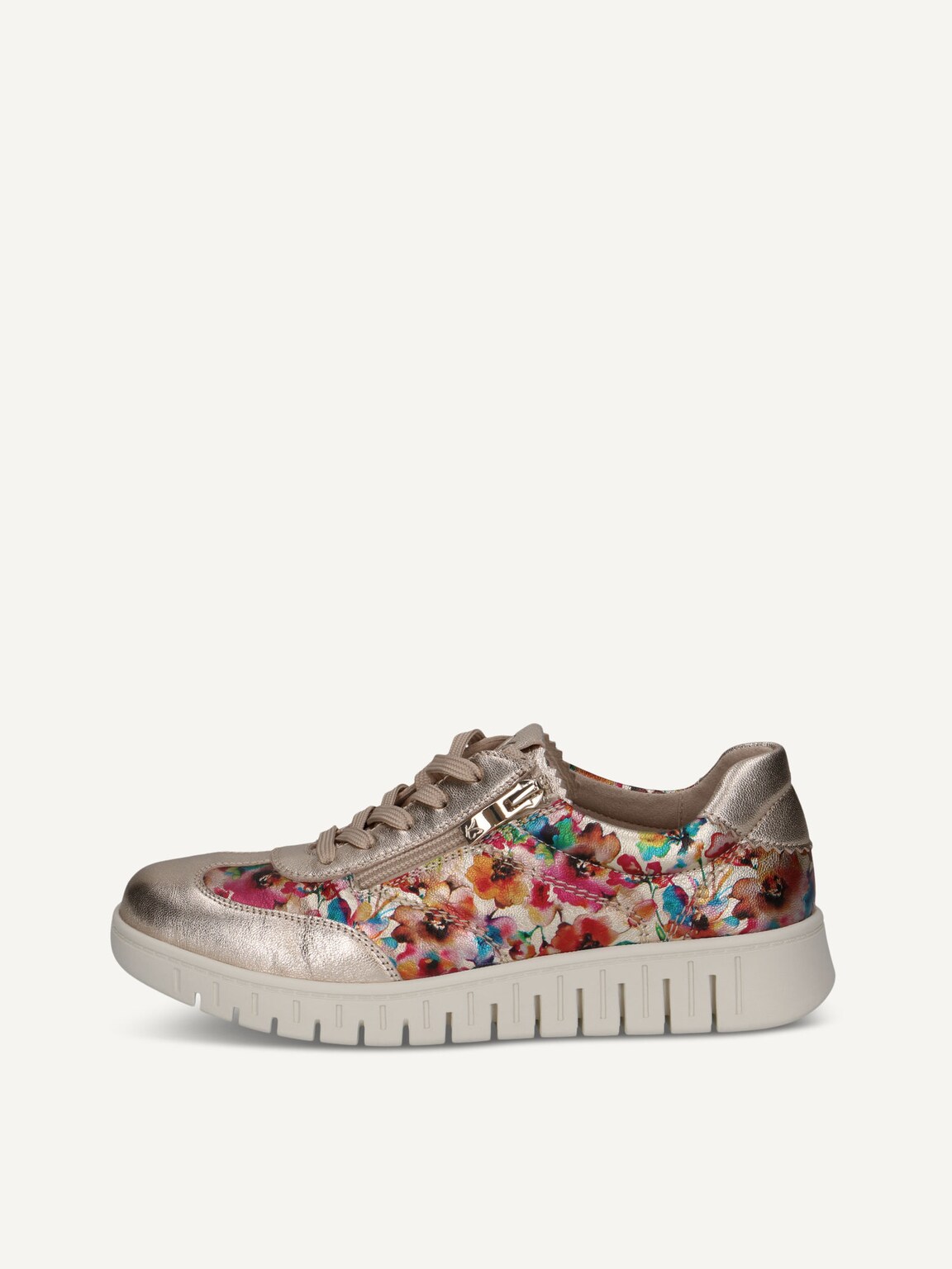 Caprice, Leather Sneaker - metallic FLOWER METAL., image 2 of 5