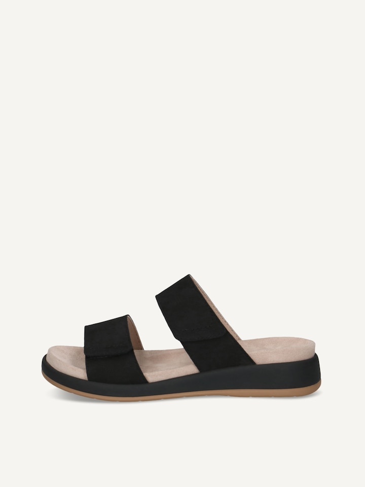 Caprice, Sandale en cuir - noir BLACK NUBUC