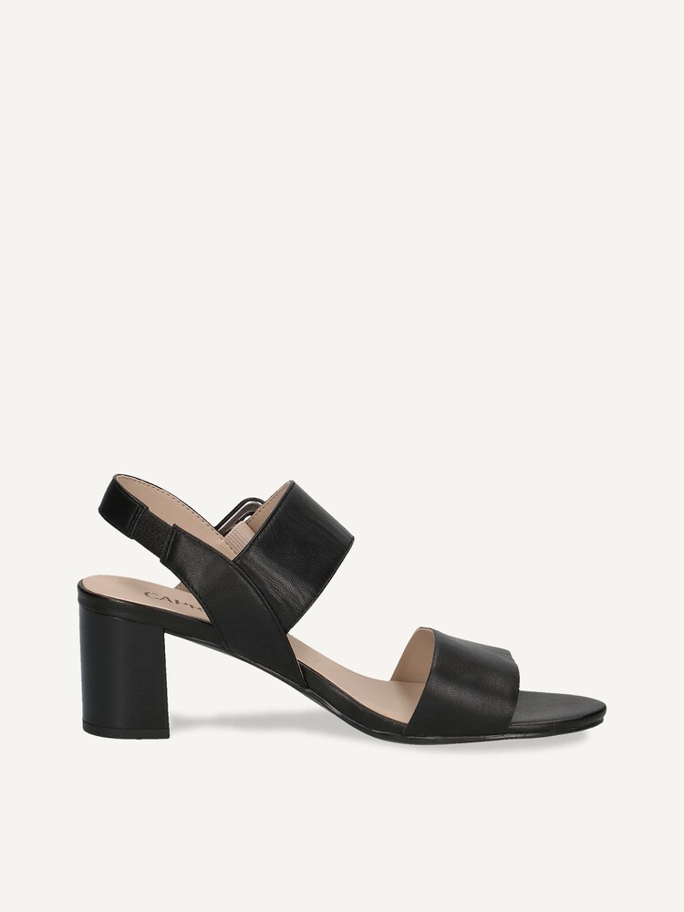 Caprice, Leather Heeled sandal - black BLACK NAPPA, image 3 of 5
