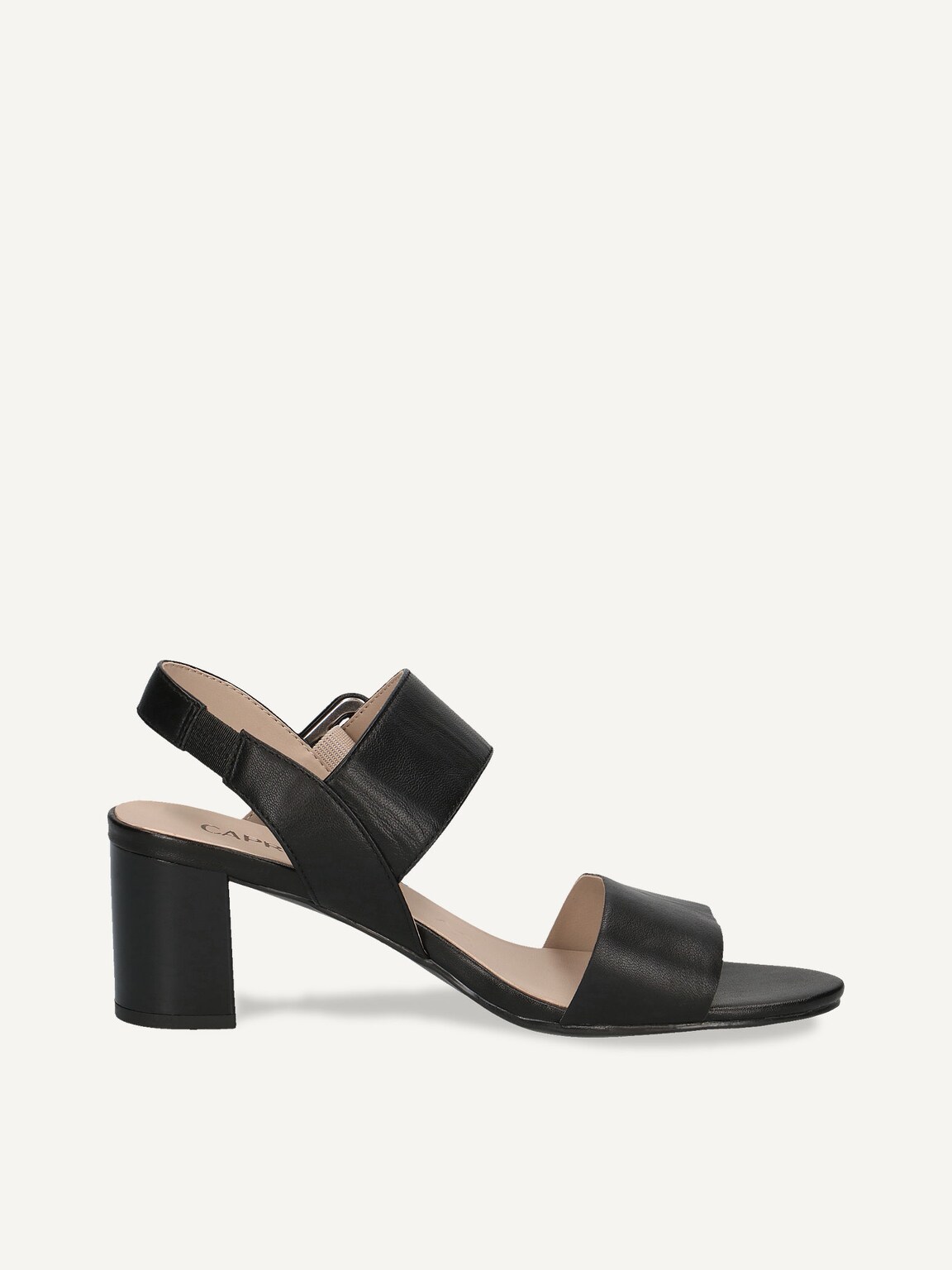 Caprice, Leather Heeled sandal - black BLACK NAPPA, image 3 of 5
