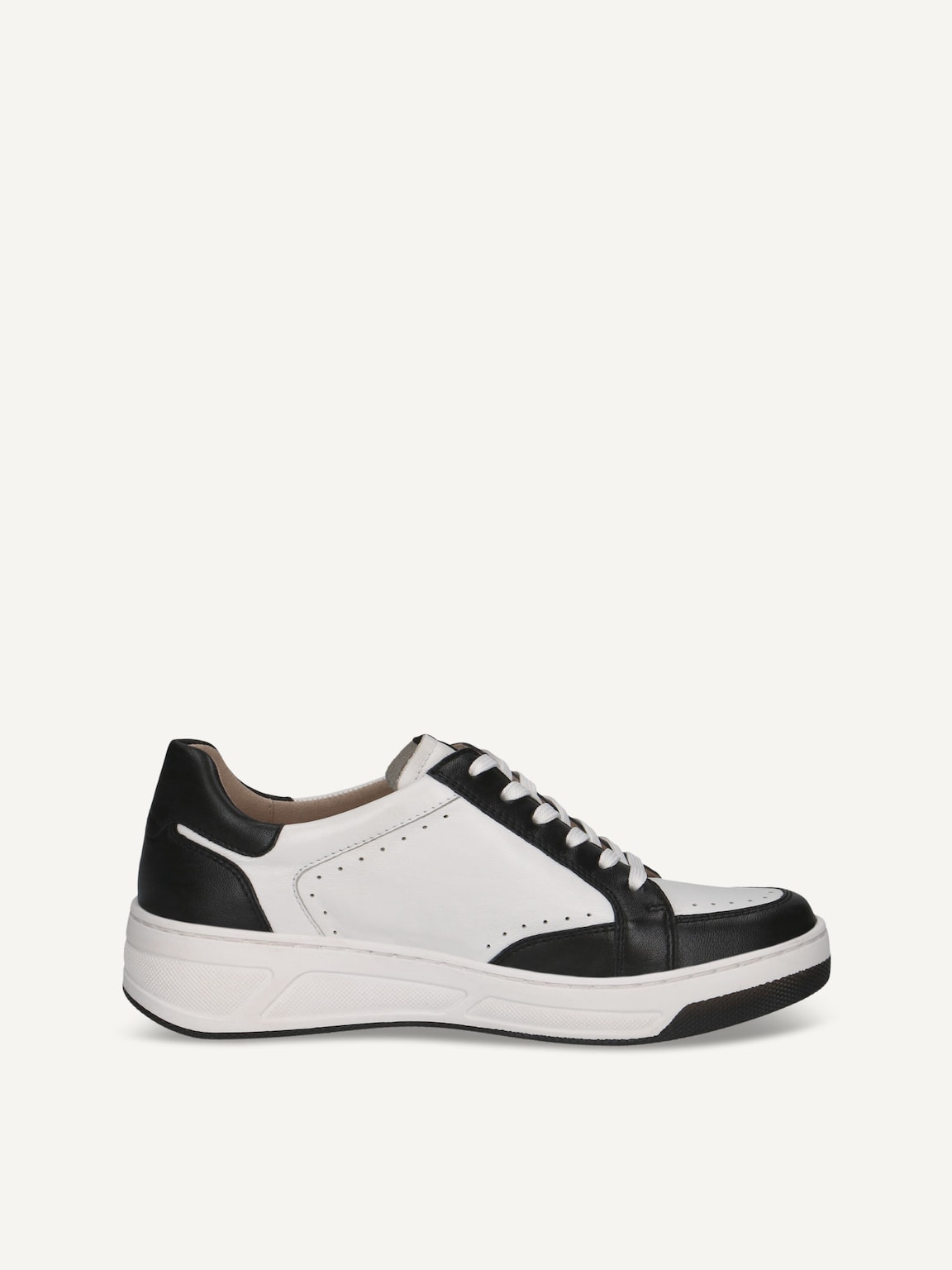 Caprice, Leather Sneaker - offwhite WHITE/BLACK, image 3 of 5