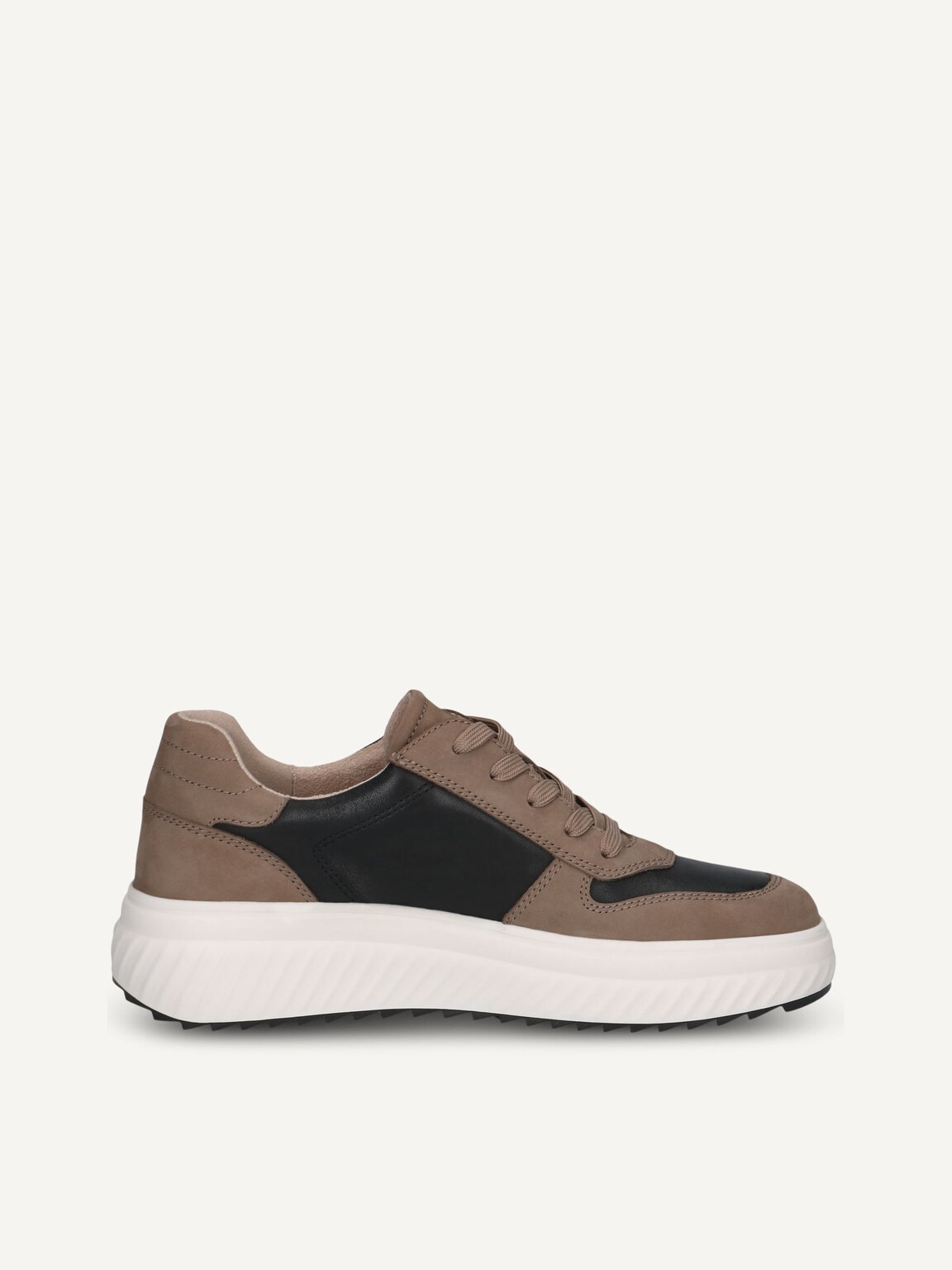 Caprice, Leather Sneaker - beige TAUPE/BLACK, image 4 of 6