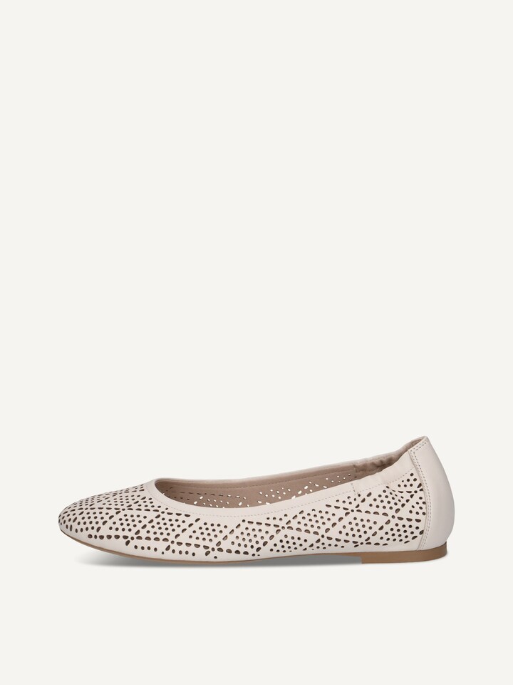 Caprice, Ballerine en cuir - blanc OFFWHITE NAPPA