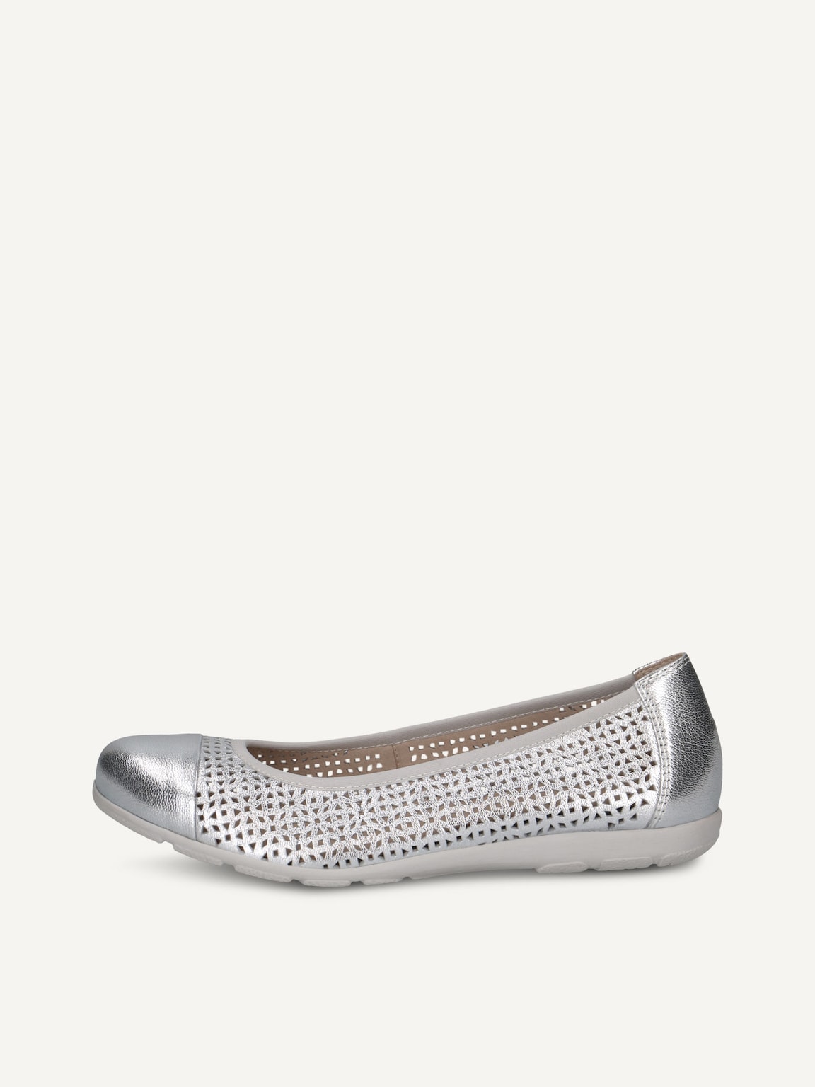 Caprice, Leather Ballerina - silver SILVER, image 2 of 5
