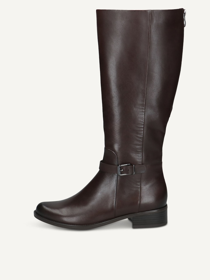 Caprice, Bottes en cuir - marron DK BROWN NAPPA