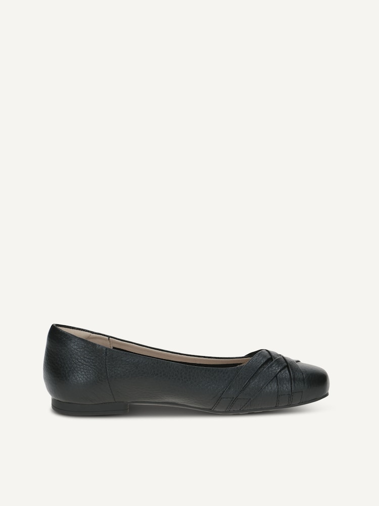Caprice, Ballerine en cuir - noir BLACK DEER, image 3 sur 5