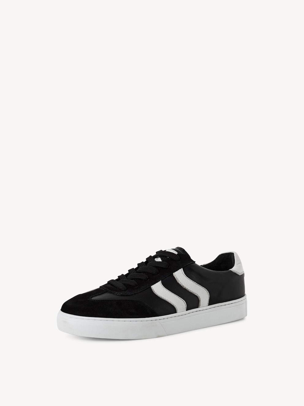 Marco Tozzi, Leren Sneaker - zwart BLACK COMB, afbeelding 1 van 7