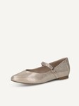 Selected, Caprice, Leather Ballerina - offwhite OFFWH/LT GOLD