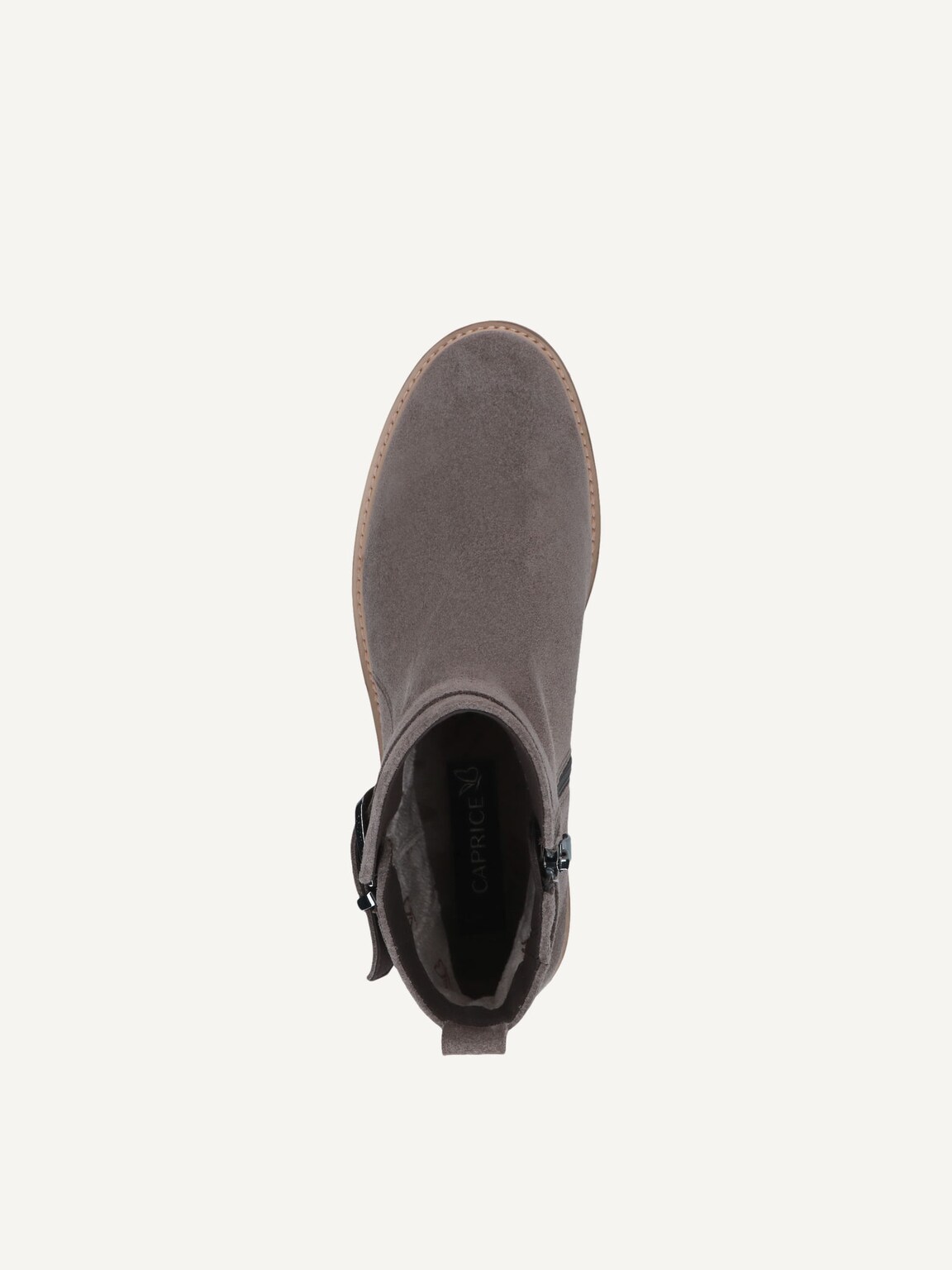 Caprice, Leather Bootie - brown TAUPE SUEDE, image 6 of 6