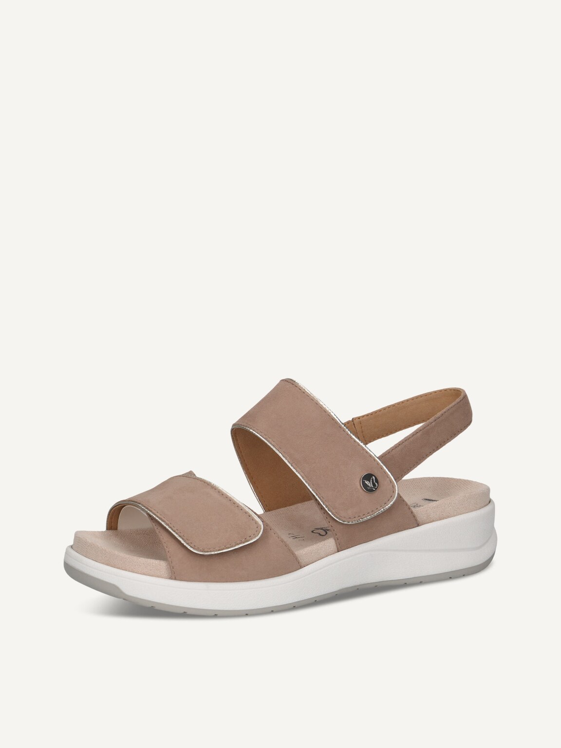 Caprice, Heeled sandal - brown BARK SUEDE, image 1 of 5