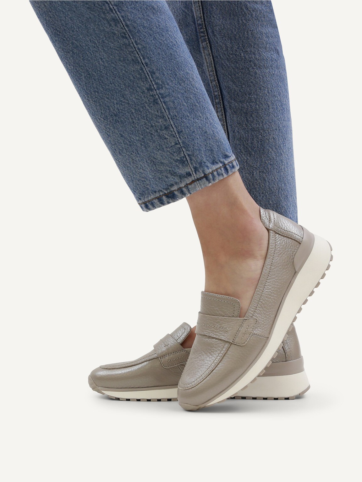Caprice, Leather Slipper - grey STONE PER.DEER, image 2 of 6