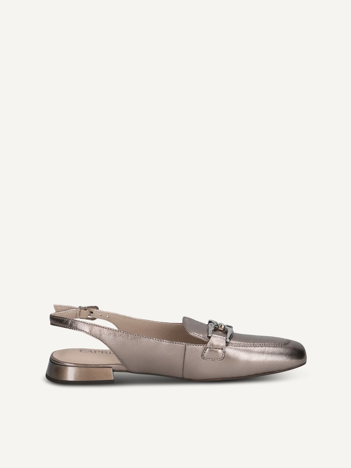 Caprice, Leather sling pumps - metallic BROWN METALLIC, image 3 of 5