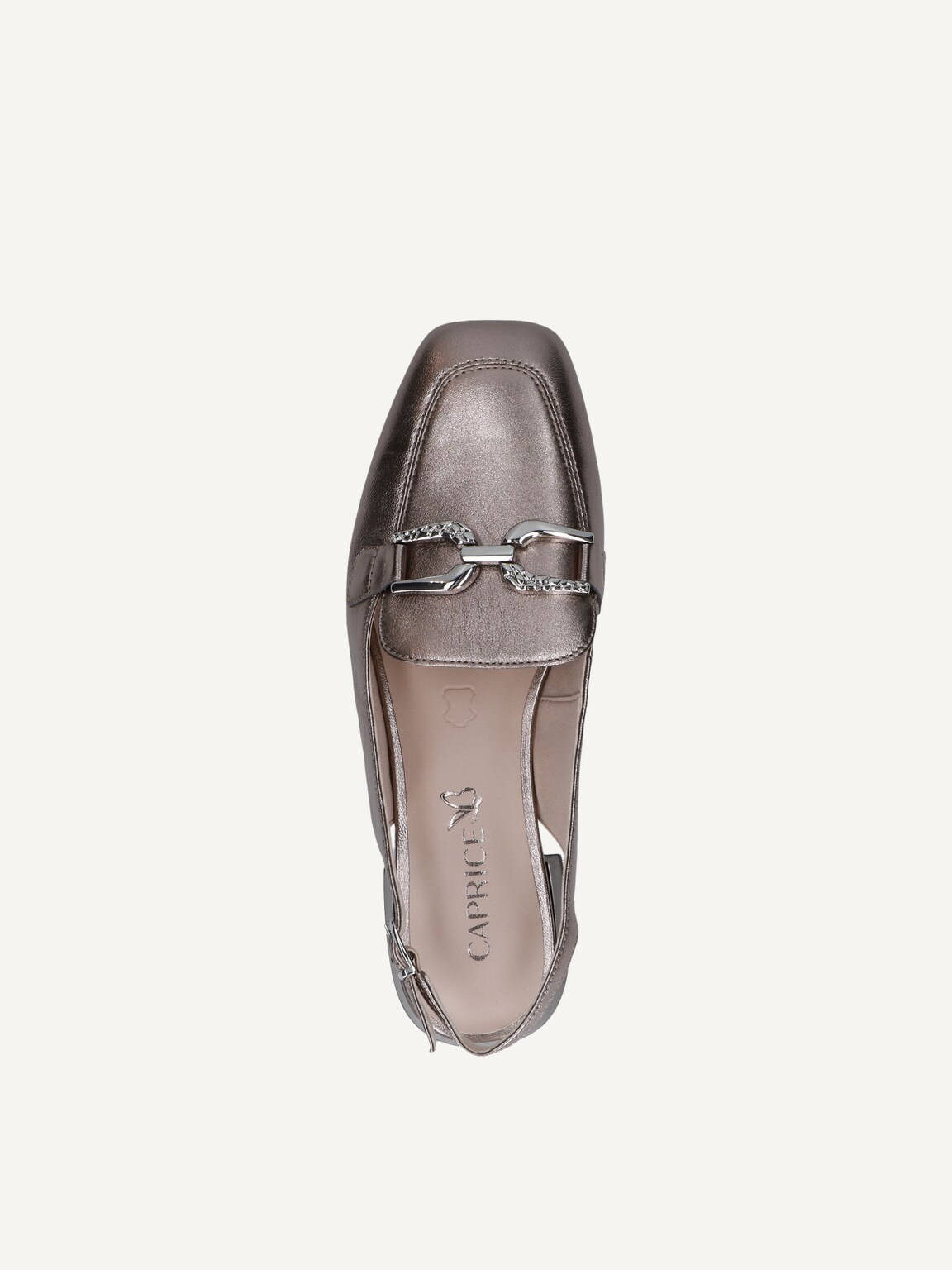 Caprice, Leather sling pumps - metallic BROWN METALLIC, image 5 of 5