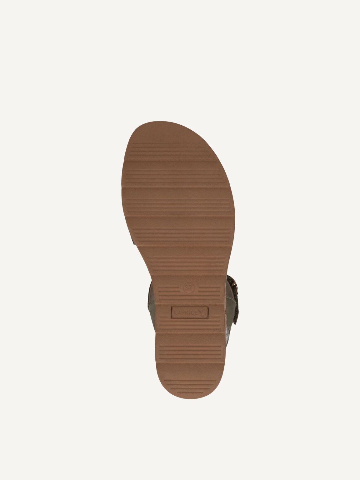 Caprice, Leather Heeled sandal - khaki OLIVE NUBUC, image 5 of 6