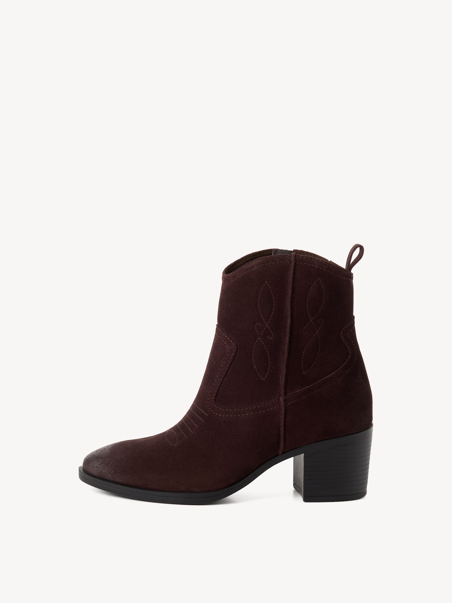 Marco Tozzi, Leather Bootie - brown, MOCCA SUEDE