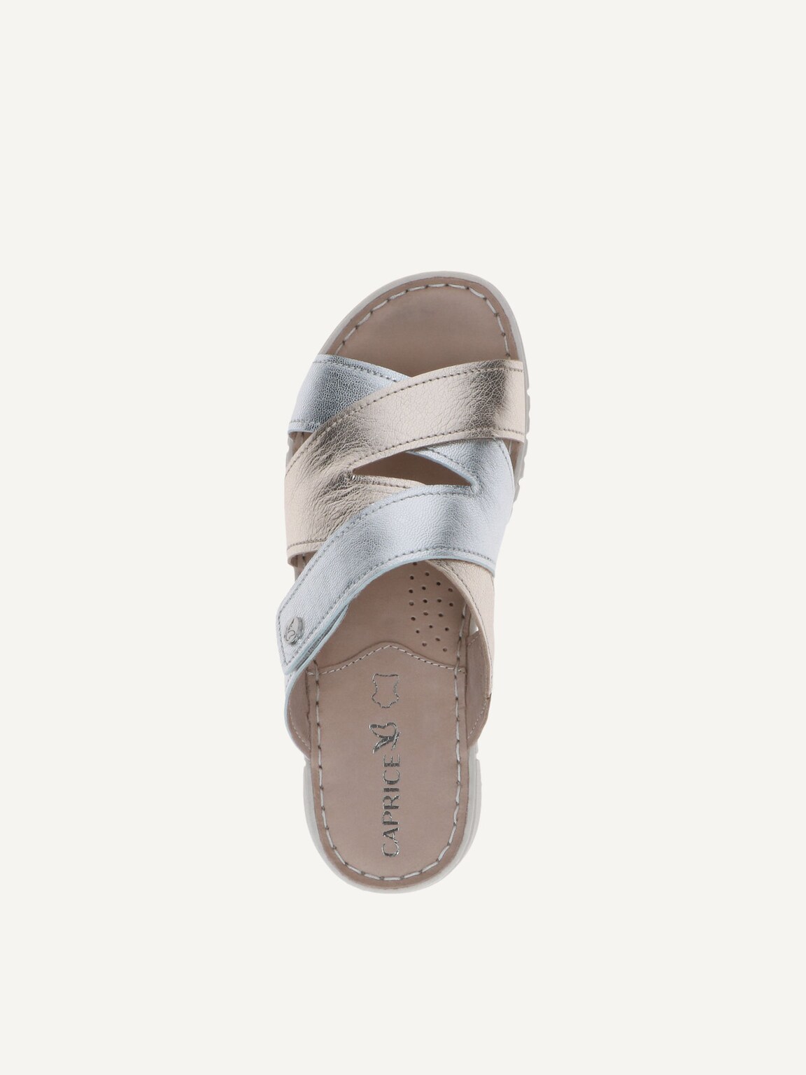 Caprice, Leather Mule - metallic PLATIN.MET.CO, image 6 of 6