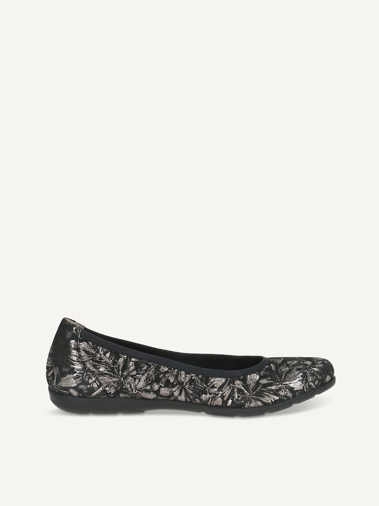 Caprice, Leather Ballerina - black BLACK/GUNMETAL, image 4 of 6