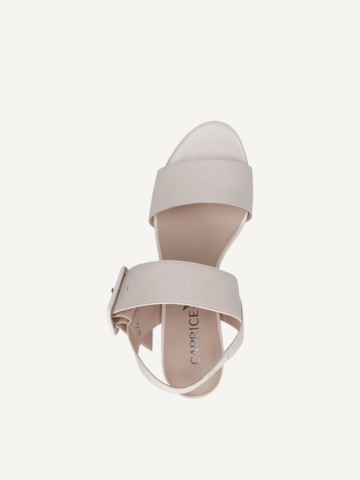 Caprice, Leather Heeled sandal - beige CREAM PERLATO, image 6 of 6