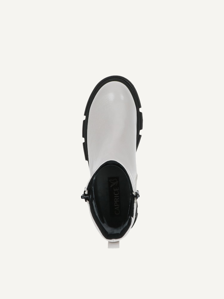 Caprice, Bottine en cuir - blanc WHITE NAPLAK, image 4 sur 5