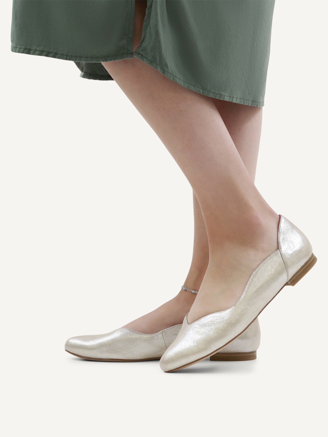 Caprice, Leather Pumps - brown TAUPE METALLIC, image 2 of 6