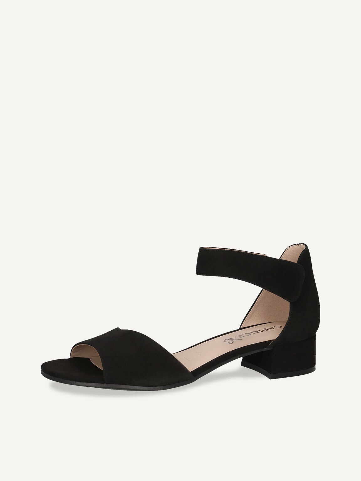 Caprice, Leather Heeled sandal - black BLACK SUEDE, image 1 of 5