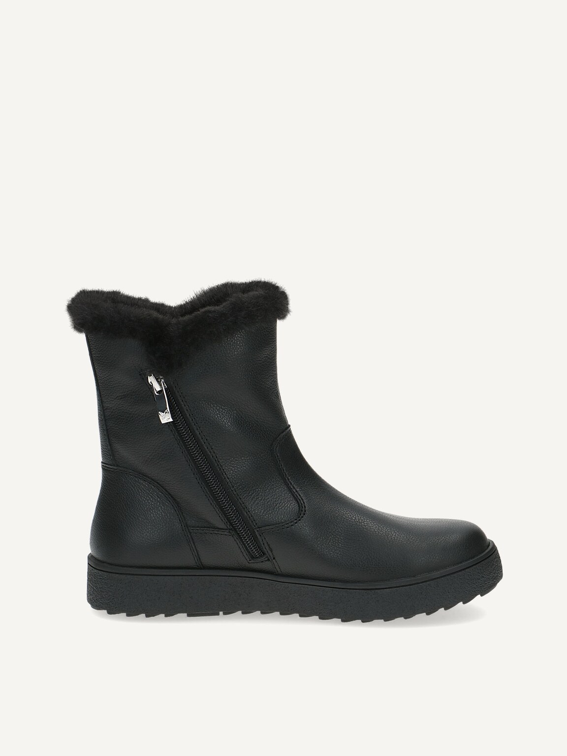 Caprice, Leather Bootie - black warm lining BLACK NAPPA, image 3 of 5