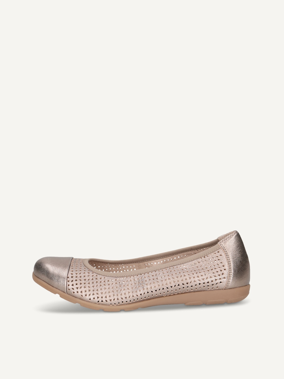 Caprice, Leather Ballerina - brown TAUPE METALLIC, image 3 of 6