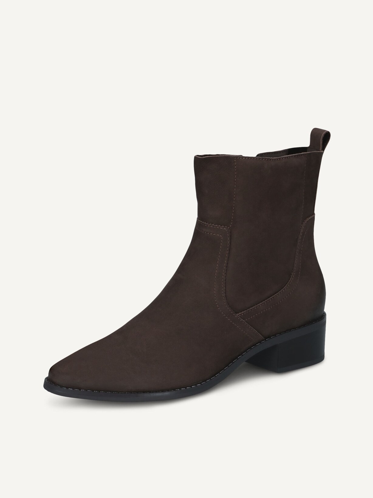 Caprice, Leather Bootie - brown DK BROWN NUBUC, image 3 of 6
