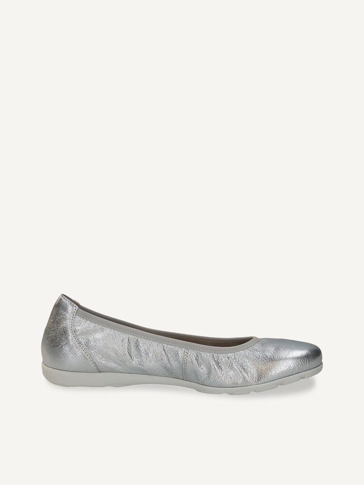 Caprice, Ballerine en cuir - métallique SILVER METAL., image 3 sur 5