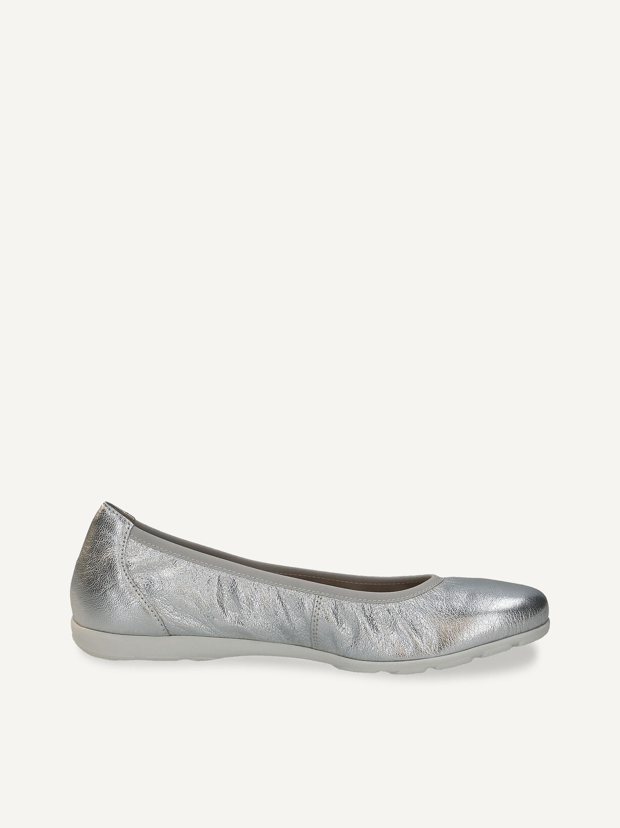 Caprice, Ballerine en cuir - métallique SILVER METAL., image 3 sur 5