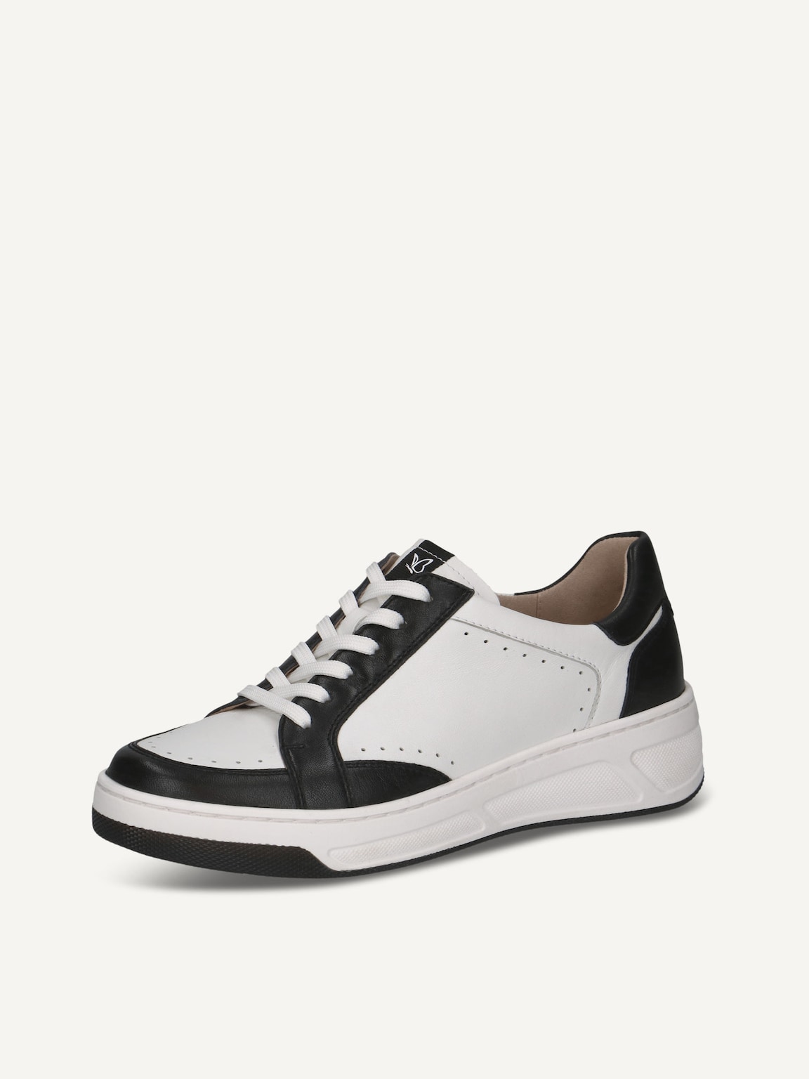 Caprice, Leather Sneaker - offwhite WHITE/BLACK, image 1 of 5