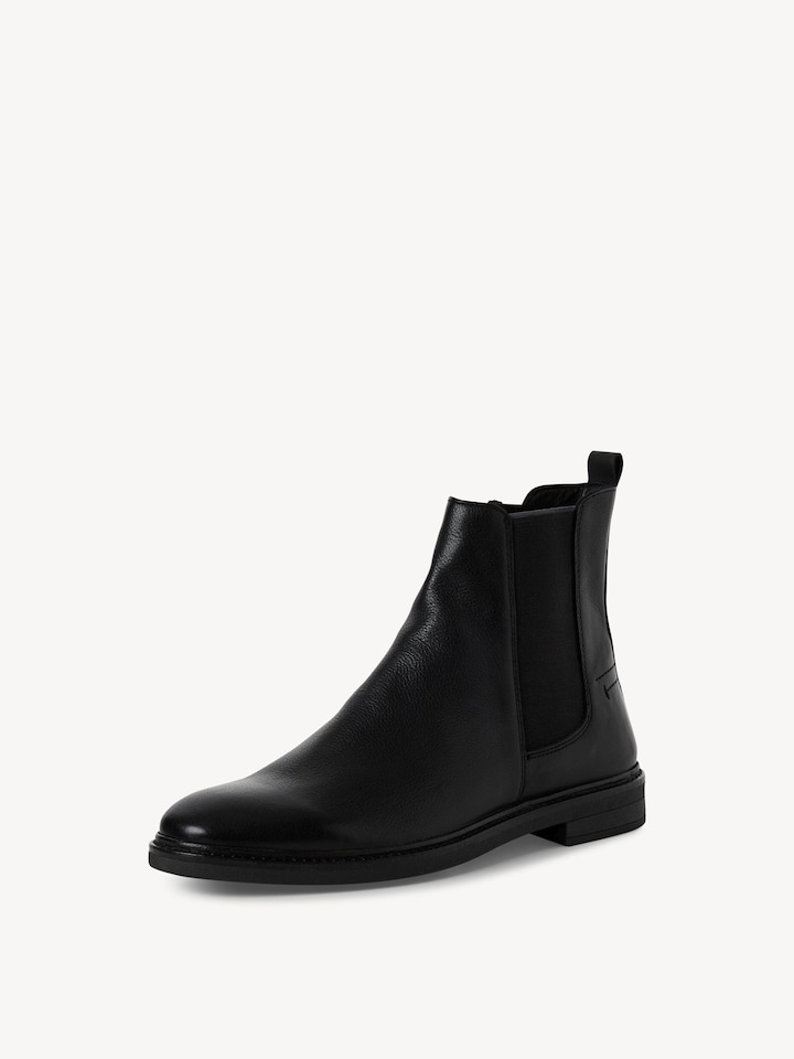 Marco Tozzi, Leren Chelseaboot - zwart BLACK