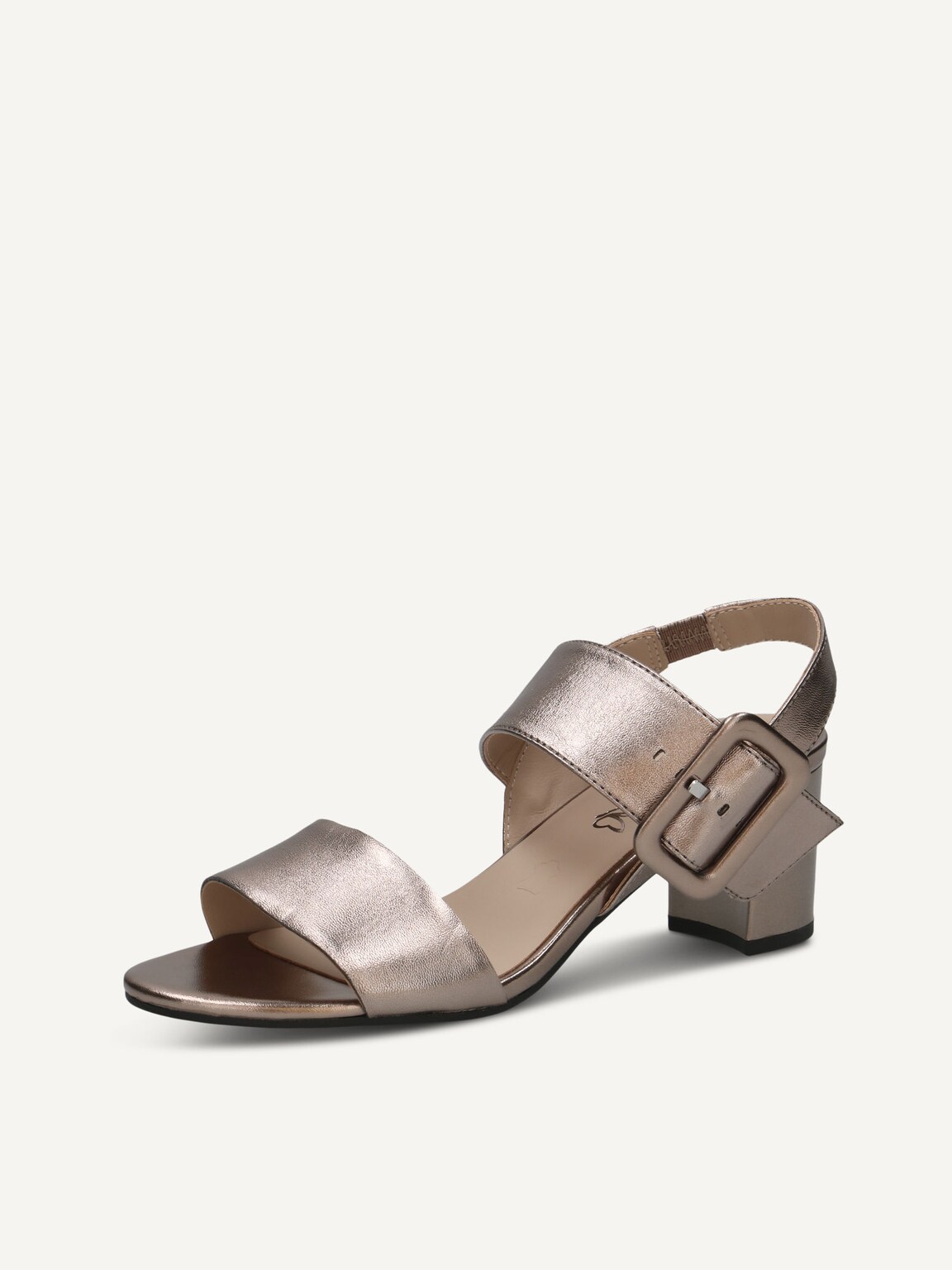 Caprice, Leather Heeled sandal - metallic BROWN METALLIC, image 1 of 5