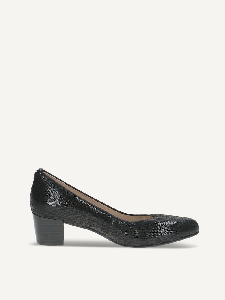 Caprice, Escarpin en cuir - noir BLACK REPTILE, image 3 sur 5