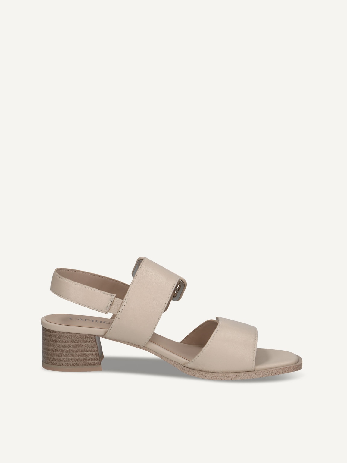 Caprice, Leather Heeled sandal - white OFFWHITE NAPPA, image 3 of 5