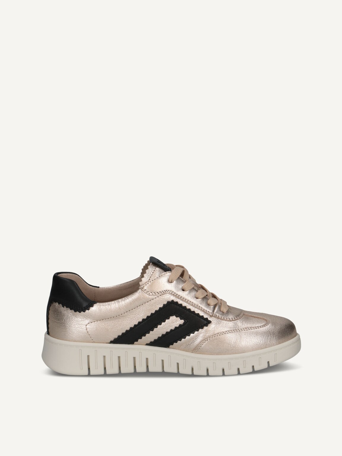 Caprice, Leather Sneaker - metallic LT.GOLD COMB, image 3 of 5