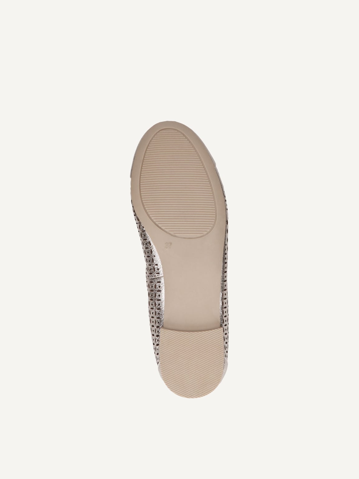 Caprice, Leather Ballerina - metallic PLATIN METAL., image 4 of 5