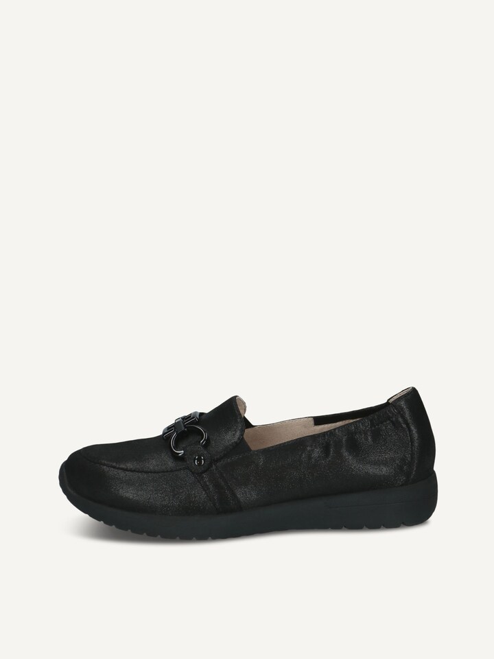 Caprice, Leather Slipper - black BLACK METALLIC