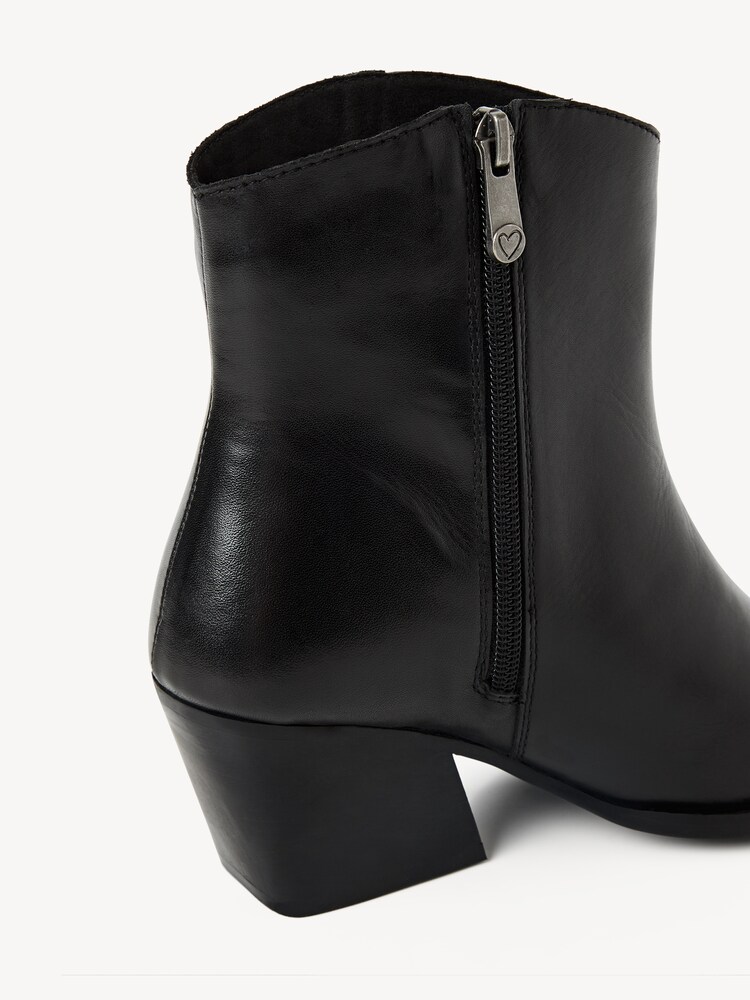 Marco Tozzi, Leather Bootie - black, BLACK, Image 5 of 6