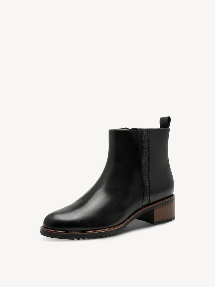 Marco Tozzi, Enkellaarsje - zwart BLACK COMB