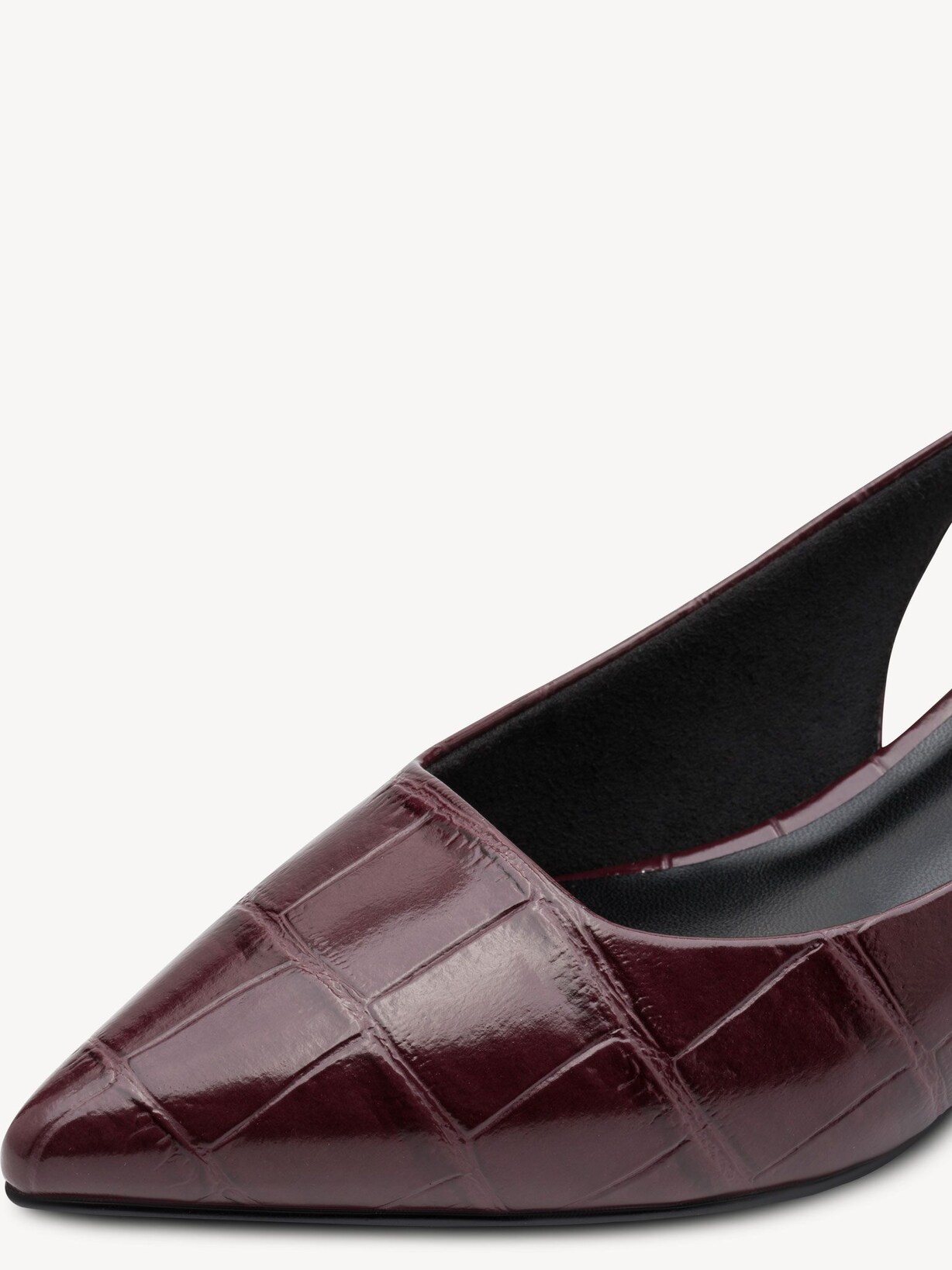 Marco Tozzi, Lodičky - červená BORDEAUX CROCO, obrázek 4 z 6