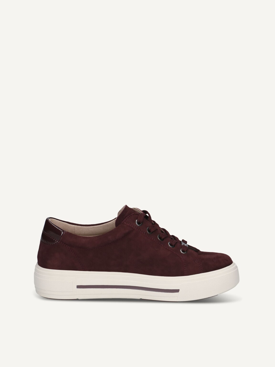 Caprice, Leather Sneaker - red BORDEAUX SUEDE, image 4 of 6