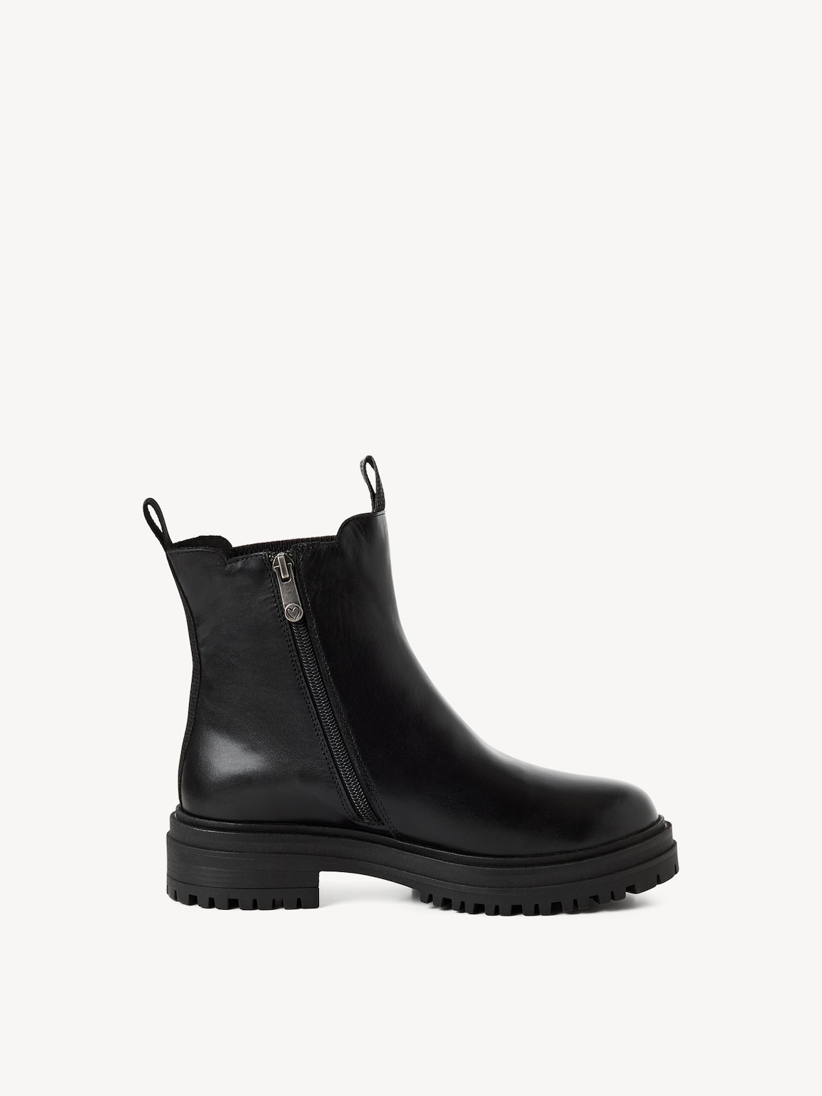 Marco Tozzi, Leather Chelsea boot - black warm lining, BLACK, Image 7 of 7