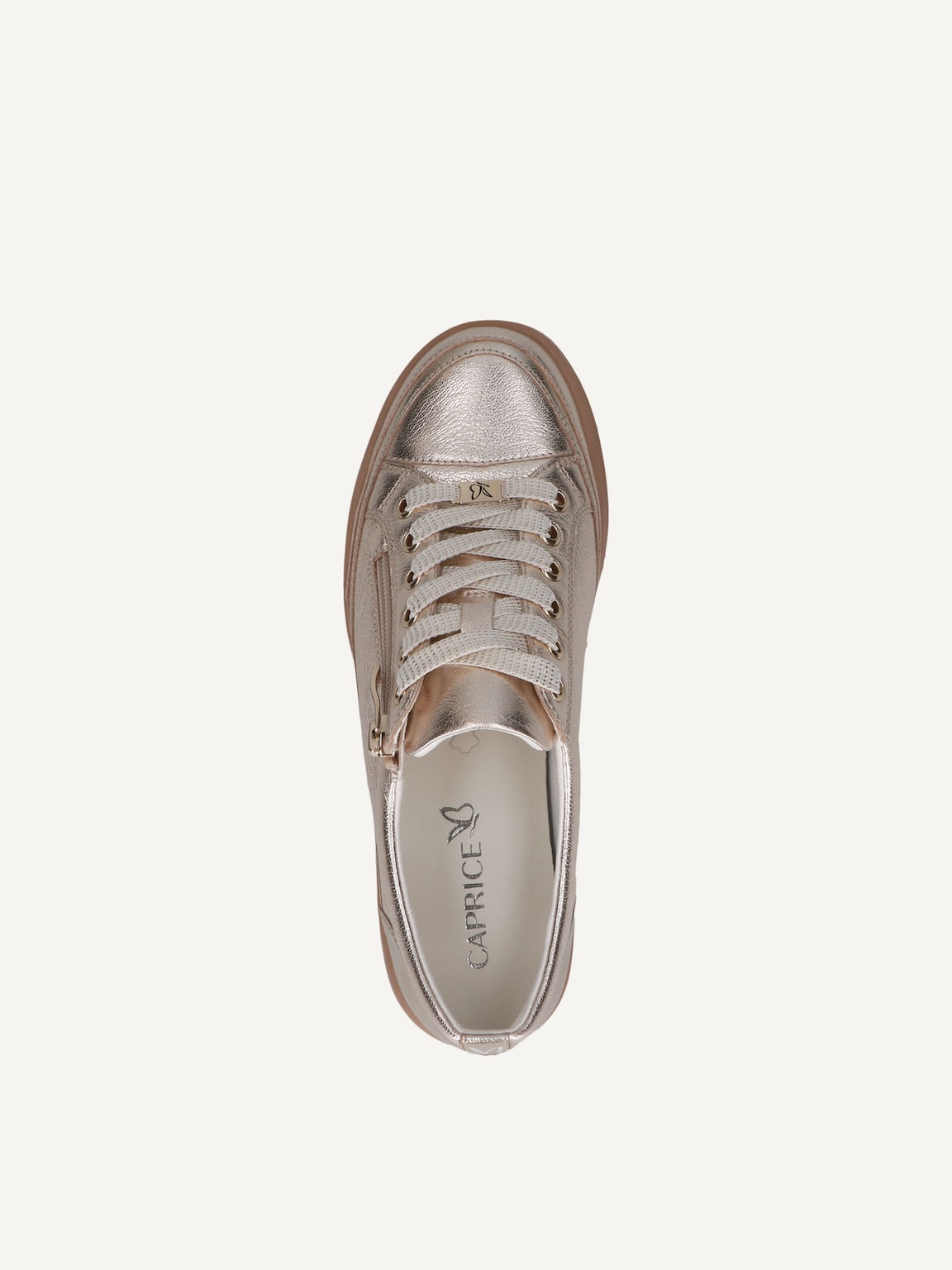 Caprice, Leather Sneaker - metallic PLATIN METAL., image 6 of 6