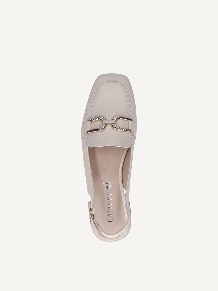 Caprice, Leather sling pumps - beige CREAM PERLATO, image 6 of 6