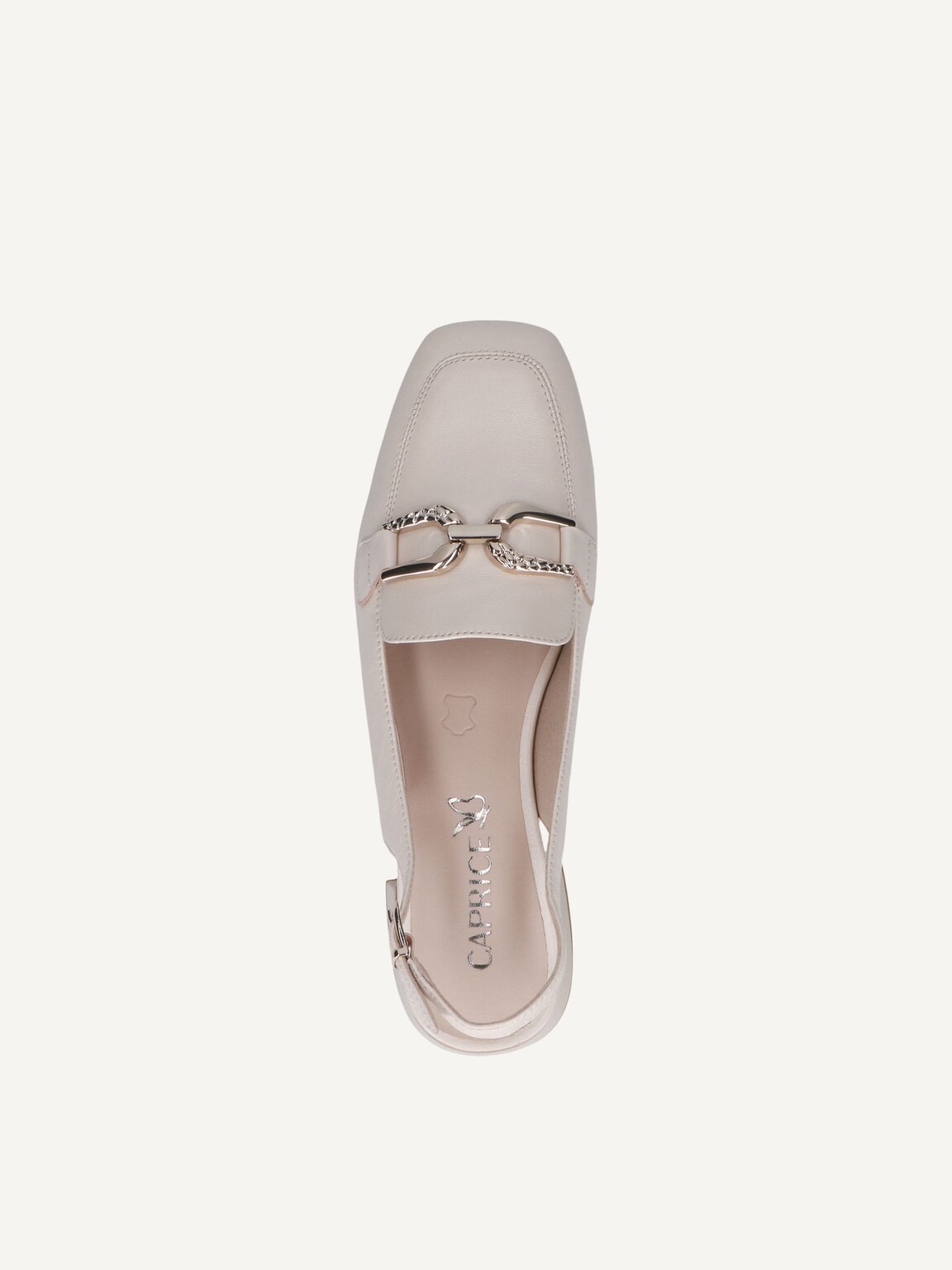 Caprice, Leather sling pumps - beige CREAM PERLATO, image 6 of 6