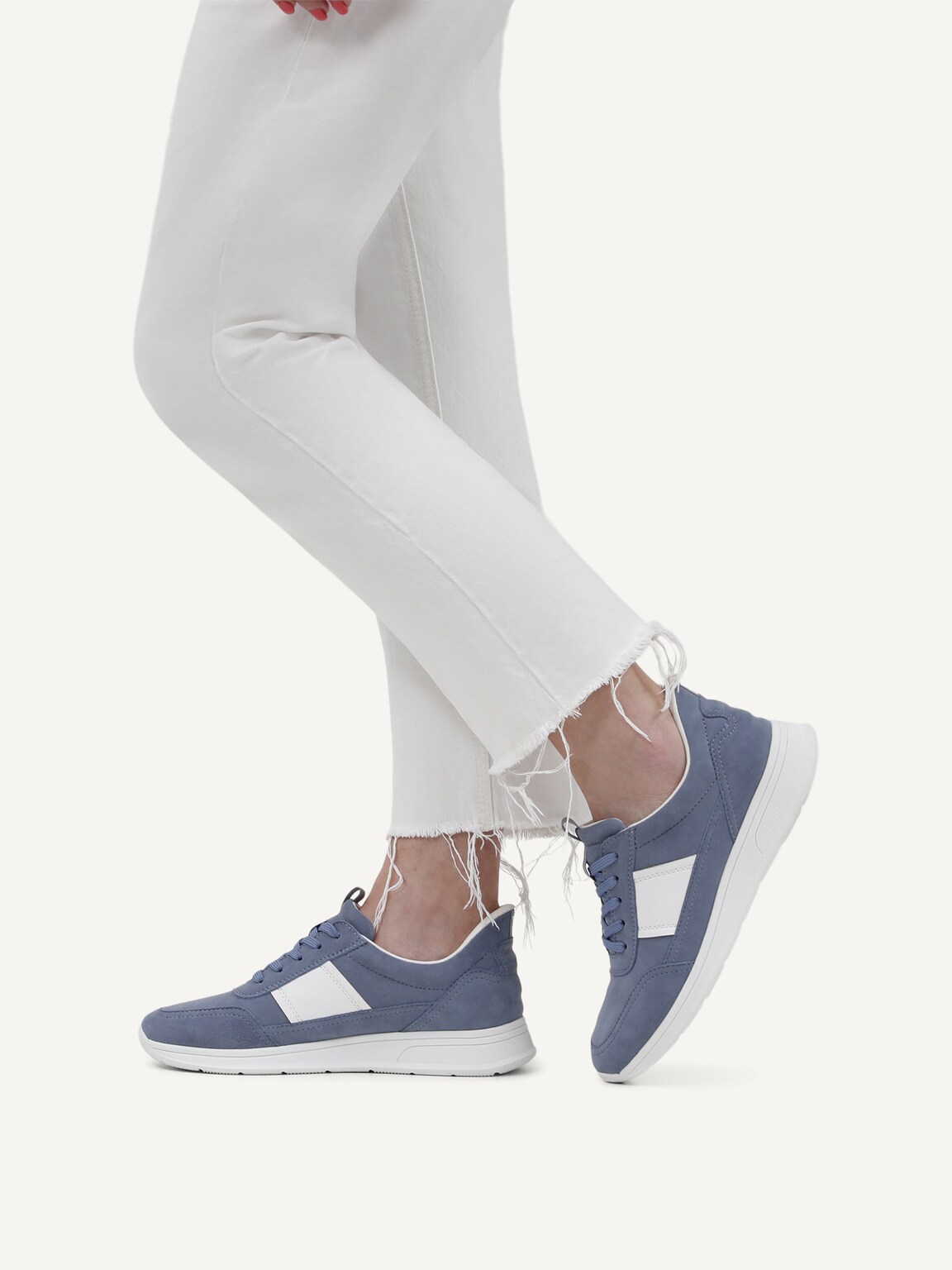 Caprice, Leather Sneaker - black WHITE/LT.BLUE, image 2 of 6